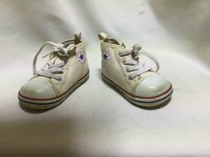 Ｃ7818★CONVERSE★12cm EE★クリーム色　布製スニーカー★キッズ