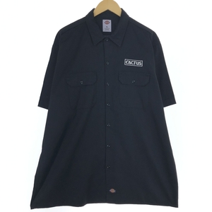 古着 ディッキーズ Dickies 半袖 ワークシャツ メンズXL /eaa436703 【SS2409_50%】