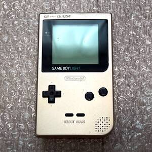 〈状態良好・動作確認済み〉GB GBL ゲームボーイライト 本体 ゴールド MGB-101 GAMEBOY LIGHT GOLD 金