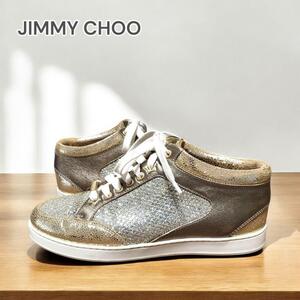 JIMMY CHOO スニーカー ミドルカット ゴールド