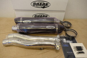 絶版★SHARK GSX1400 (01-04) Street GP 2本出しカーボンスリップオンマフラー(4-2) 840750 定価209,000円 シャーク