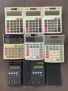 USED 良品　CASIO SHARP カシオシャープ　8桁　10桁　12桁　電卓　まとめて　8台