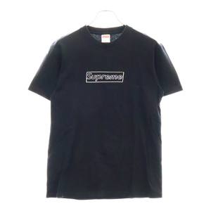 SUPREME シュプリーム 21SS ×KAWS Chalk Logo Tee カウズ チョークボックスロゴ プリント半袖Tシャツ カットソー ブラック