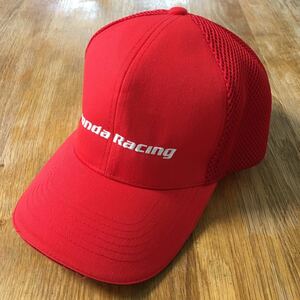 HONDA Racing Red Cap ホンダ レーシング メッシュ キャップ 帽子 レッド 赤 フリーサイズ ユーズド