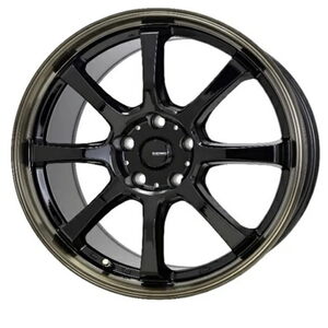 BRIDGESTONE Playz PX-RV2 225/55R17 G.Speed P-08 ブラック/ブロンズクリア 17インチ 7J+45 5H-100 4本セット