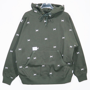 WTAPS ダブルタップス 22AW ACNE/HOODY/CTPL.TEXTILE アクネ フーディー オリーブドラブ クロスボーン パーカー トップス サイズ01(S) sepk