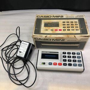 電卓 CASIO-MINI CM-605 6桁 カシオ 計算機 電子計算機 昭和レトロ レトロ 当時物 ACアダプター付 動作確認済み