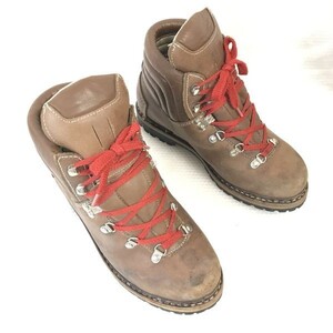 80s-90s?/ドイツ製☆LOWA/ローバー☆重厚本革/トレッキングブーツ【24.5-25.5/茶/brown】ビブラムソール/Shoes/Vintage◎cWB87-4