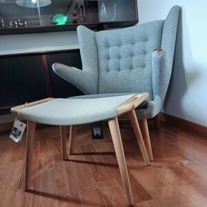 『Model PP19』Papa Bear Chair and『PP120』Ottoman by Hans J. Wegner for PP Mobler ◆ ウェグナー パパベアチェア PPモブラー