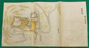 絵図 （城郭図）宮城県 陸奥國 仙台城 江戸時代 古地図 歴史資料 （レターパックライト発送）