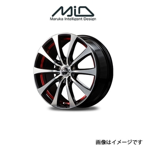 MID シュナイダー RX 01 アルミホイール 1本 インテグラ DC5(16×6.5J 5-114.3 INSET48 ブラックポリッシュ/レッド)SCHNEIDER