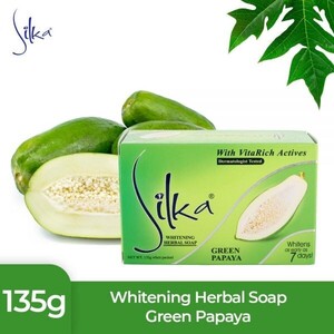 ◆◇【３個セット】 Silka ホワイトニング・ハーバル・ソープ GREEN PAPAYA １３５g◇◆