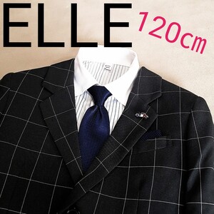 【超美品】 ELLE エル スーツ セットアップ シングルスーツ ボーイズ　男の子　120　卒園式　入学式　七五三　受験　面接　高級