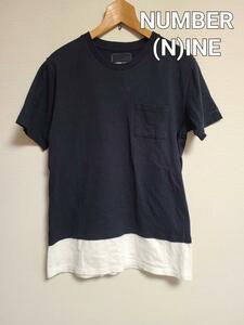 ナンバーナイン デニム Tシャツ ロゴ プリント 半袖 NUMBER(N)INE