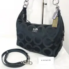 coach コーチ　ショルダー　2way ブラック　馬車金具