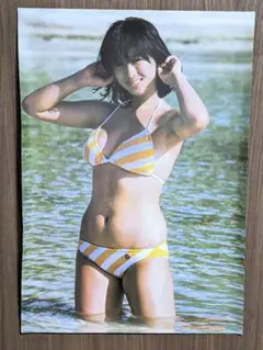 □河合奈保子 ビキニ水着 アイドル ポスター