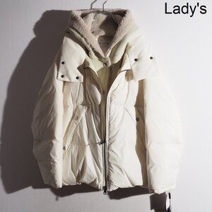 C2717P　▼PELLESSIMO ペレッシモ アパルトモン▼ 24SS 2way Down Jacket ムートン レイヤード ダウンジャケット ホワイト 36 秋冬 rb mks