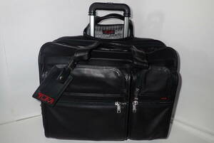 TUMI トゥミ キャリーケース スーツケース サイズ:約37.2㎝×約45㎝×約25㎝ ブラック レザー 2輪キャスター 