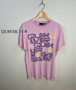 ■QUIKSILVER クイックシルバー■サーフィン　パープル Tシャツ: L☆TA-629