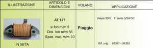 CEAB 社外 点火系コイル(ステーター側) AT127 ベスパ V50(1966一部) (24601)