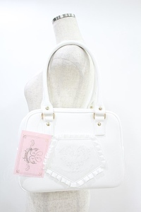 metamorphose / 刺繍入りフリルBAG 白 H-24-06-09-1017-ME-BG-NS-ZH