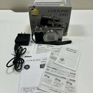 【ART-6093】Nikon ニコン COOLPIX A900 35X 4K クールピクス N1511 コンパクト デジタルカメラ デジカメ 付属品付 シルバー ブラック