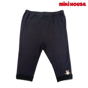 即決です!【ミキハウス】新品未使用mikihouse 110cm 105cm～115cm レギンス風ストレッチ9分丈パンツ 女の子 スパッツ カルソン シンプル 黒