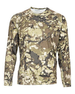 SIMMS シムス　SolarFlex LS Crewneck Print Riparian Camo US:S JP:M ソーラーフレックス　クルーネック　プリント　シャツ