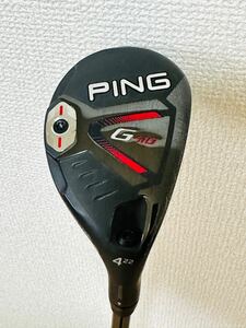 Ping G410 ◆ 4番ユーティリティ ◆ 純正シャフトALTA ◆ 硬さS ◆ 39.75インチ ◆ 22度 ◆ ピン G410 ◆ ヘッドカバー付き ◆ 中古品