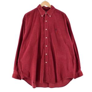 古着 ラルフローレン Ralph Lauren POLO by Ralph Lauren 長袖 ボタンダウン コーデュロイシャツ メンズXXL /eaa307695 【SS2403】