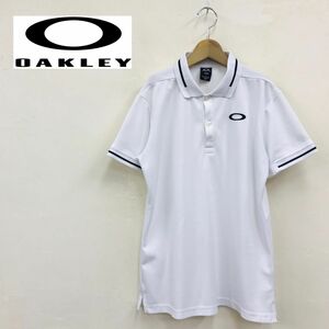 1S642-R-N◆OAKLEY オークリー 半袖シャツ◆サイズM メンズ 紳士 トップス スポーツ ウェア ドライ素材 ストレッチ ホワイト 白