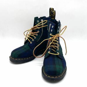 1円 美品 Dr.Martens ドクターマーチン 1460 ZIP タータンチェック ジップ 8ホール ブーツ UK7