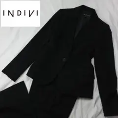 インディヴィ ヴァイ INDIVI VAI 黒 パンツスーツ 上下セット