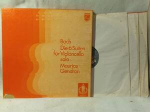 ♪ 蘭Philips / 6770005 (3LP-BOX) ♪ Bach Gendron バッハVc無伴奏全曲 ジャンドロン