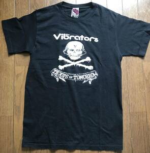 ビンテージロックTシャツスカルクロスボーンSKULLBONESthe vibratorsサイズS/free&easy lightningハーレー古着半袖Tシャツ