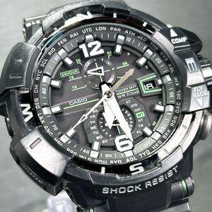 美品 CASIO カシオ G-SHOCK ジーショック MASTER OF G GRAVITYMASTER スカイコックピット GW-A1100-1A3JF 電波ソーラー アナログ メンズ