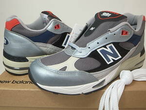 【送料無料 即決】NEW BALANCE UK製 M991SKR 25.5cm US7.5新品 20周年記念 SILVERシルバーxネイビーxレッド限定 MADE IN ENGLANDイギリス製