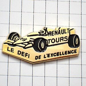 ピンバッジ・ルノーF1レース仕様の金色の車ゴールド◆フランス限定ピンズ◆レアなヴィンテージものピンバッチ