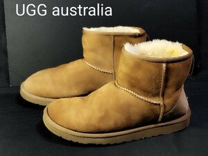 ★美品 正規品 UGG australia ムートン ブーツ クラシックミニ チェスナット 約23cm ブラウン 靴 アグ オーストラリア ショート シューズ