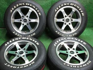 中古 ホイールタイヤ 4本 215/65R16 2020年製 8分山 KBレーシング16 ラジアル タイヤ オーレンカウンター ニューストリート OG20