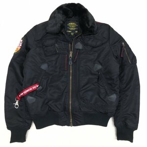 ◆ALPHA INDUSTRIES アルファ 定価29,480円 インジェクタータイト ナイロンツイル フライトジャケット M 黒 ブラック ブルゾン B-15