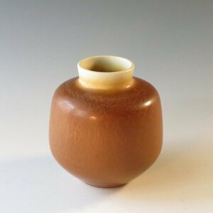 ◆◇ ベルント・フリーベリ(Berndt Friberg,1899-1981/SWEDEN) グスタフスベリ 兎の毛皮釉 花瓶/vase ◇◆北欧デザイン 洋食器 dby11159-w