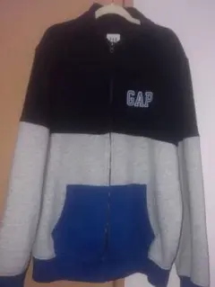 GAP ジップアップトレーナー ブラック グレー ブルー