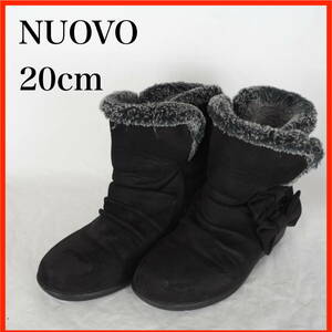 EB5584*NUOVO*ヌオーヴォ*キッズブーツ*20cm*黒