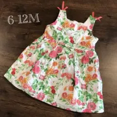 美品⭐️花柄ワンピース　6-12M