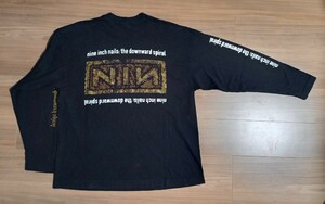 90s黒 NINE INCH NAILSナインインチネイルズ ビンテージ ロンTシャツXL(検NIRVANAレッチリoasisサウンドガーデンrage against the machine