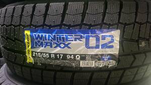 2024年 4本 個人宅不可 ダンロップ ウィンターマックス02 215/55R17 94Q DUNLOP WINTER MAXX02 WM02 送料込 ¥74700～ クラウン オデッセイ