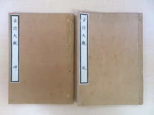 津阪東陽(津阪孝綽)『古詩大観』（全2冊揃）文政12年 彙文堂書店刊(京都) 明治時代和本 漢詩註釈書 