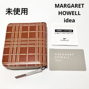 Z502 未使用 マーガレットハウエル MARGARET HOWELL idea 折り財布 財布 レディース 本革 レザー ラウンドファスナー MHLW2BS1