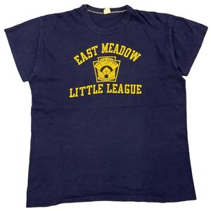 50s SOUTHERN Tシャツ L 42-44 ネイビー EAST MEADOW LITTLE LEAGUE ラッセル Russell カレッジ ロゴ baseball 野球 ヴィンテージ